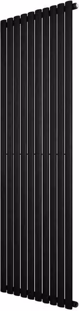 Monstershop Oval Single Column Steel Radiator in Black, H 180 cm x W 60 cm