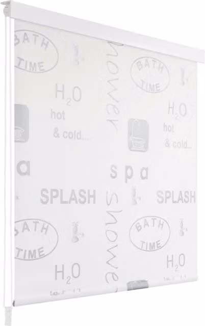 Berkfield Home Splash Shower Roller Blind, Grey, W: 140 cm, H: 240 cm
