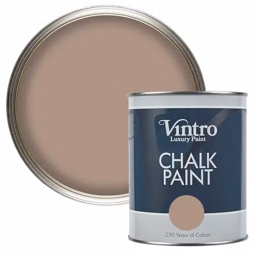 Vintro Cafe au Lait Light Brown Chalk Paint with Ultra Matt Finish, 1 Litre