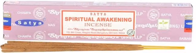 Satya Spiritual Awakening Incense Sticks, 12 Pack, Purple, Woody and Floral