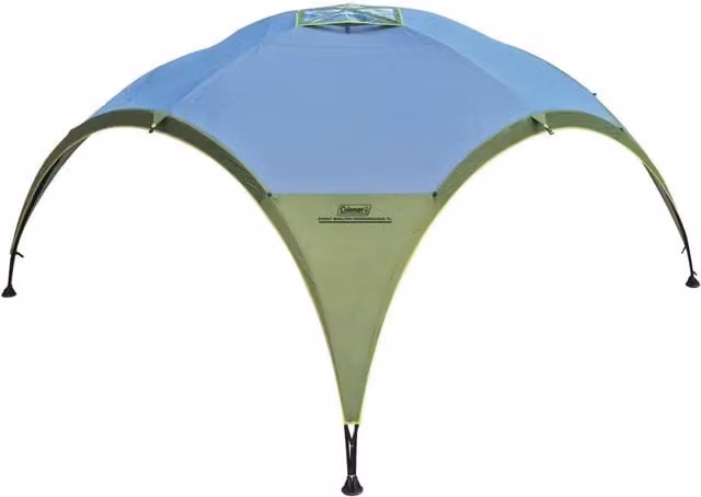Coleman Event Shelter Performance XL Gazebo Bundle in Green and Blue with UPF 50+ Protection