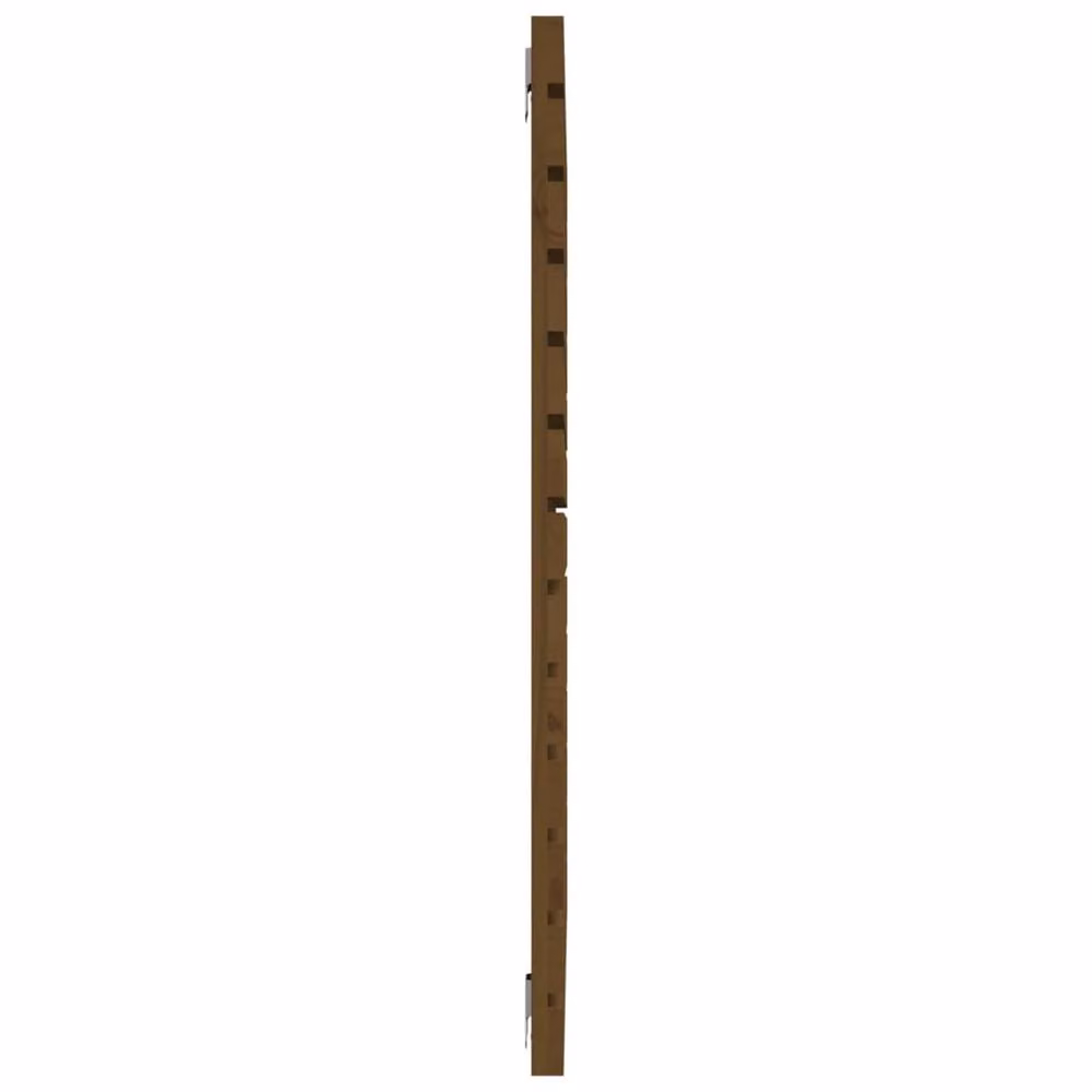 Berkfield Home Rustic Solid Wood Pine Wall Headboard in Honey Brown, W: 96 cm, D: 3 cm, H: 91.5 cm – 3