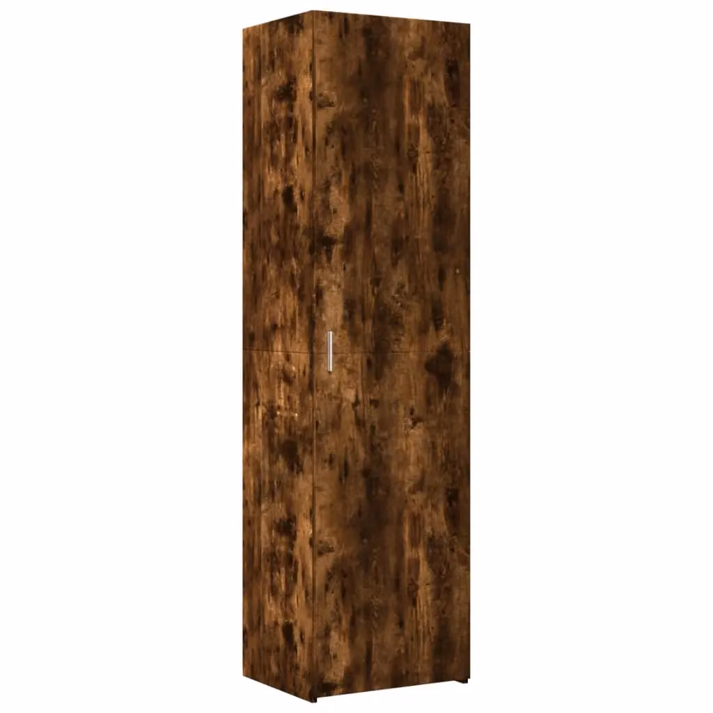 Berkfield Home Smoked Oak Highboard in Brown, W/D/H: 50 x 42.5 x 185 cm