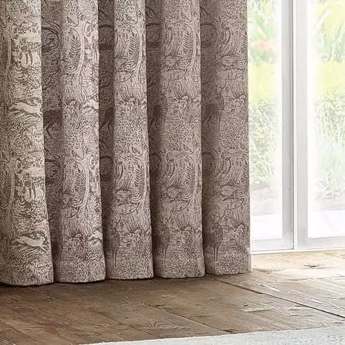 Riva Home Winter Woods Chenille Eyelet Curtains, Beige, 2 Panels, Width: 168 cm, Drop: 137 cm – 4