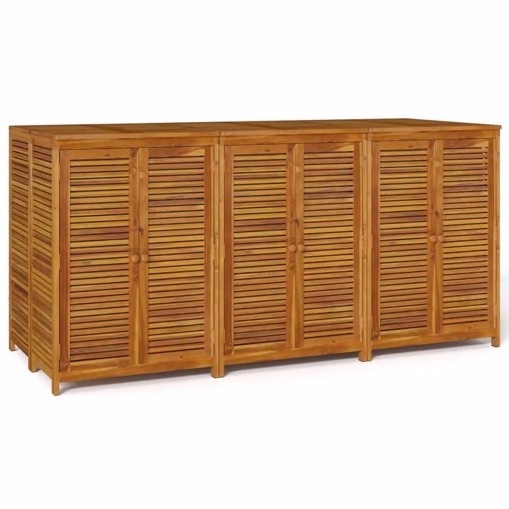 Berkfield Home Garden Storage Box in Brown Solid Acacia Wood, W/D/H: 210 x 87 x 104 cm – 2