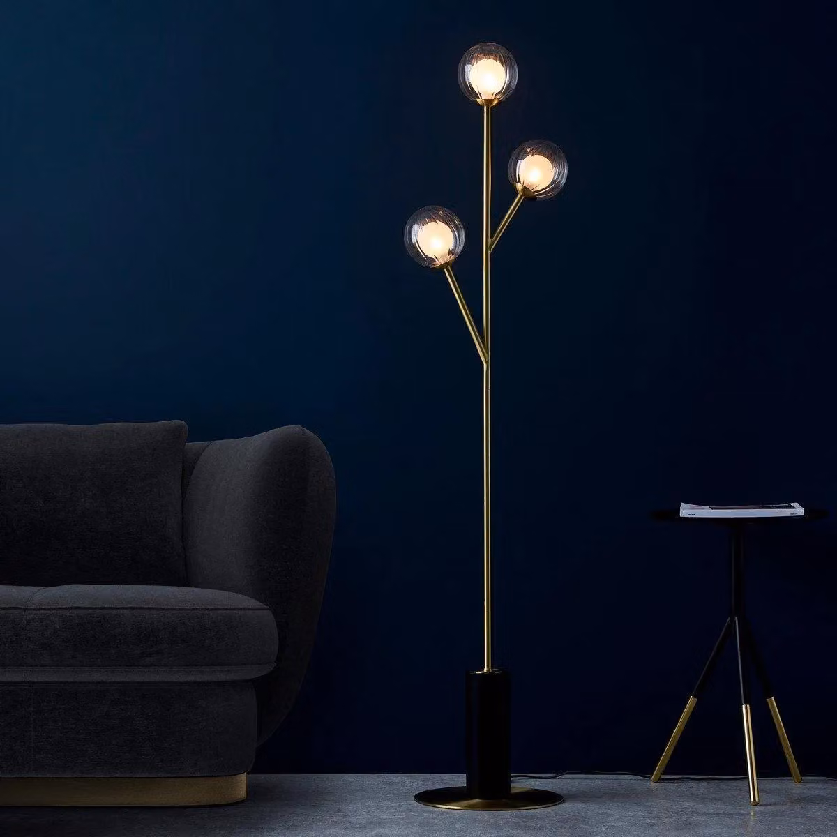 Netlighting ROME Contemporary Non-Dimmable Indoor Floor Lamp in Yellow and Gold/Brass – 2