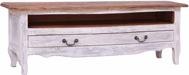 Berkfield Home White Solid Reclaimed Wood TV Cabinet, W/D/H: 120 x 30 x 40 cm