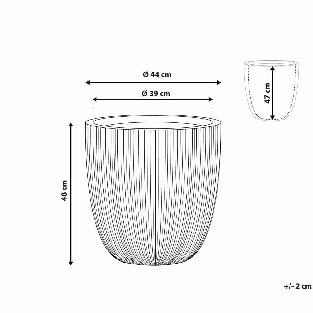 Wyld and Coco Grey Polyresin Tall Planter Tub – 3