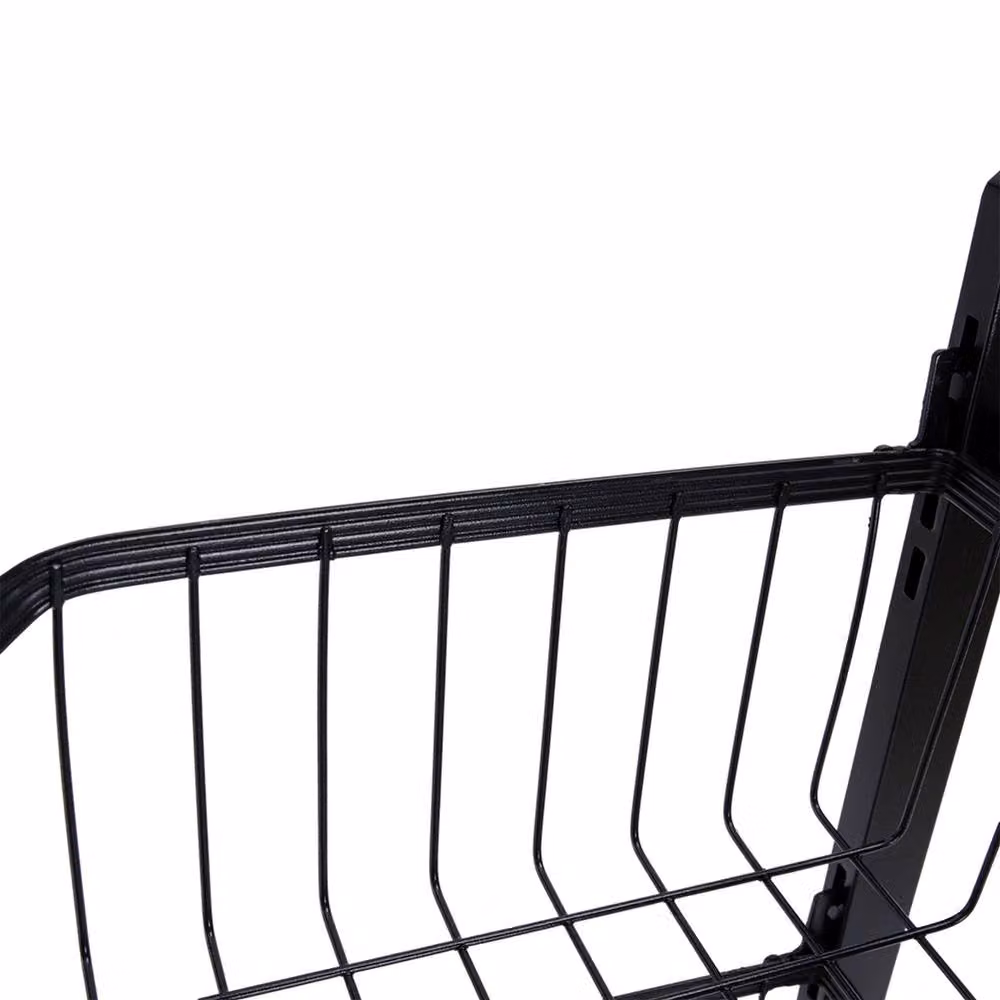 Garden Sanctuary 4-Tier Modern Metal Kitchen Trolley in Matt Black – 5
