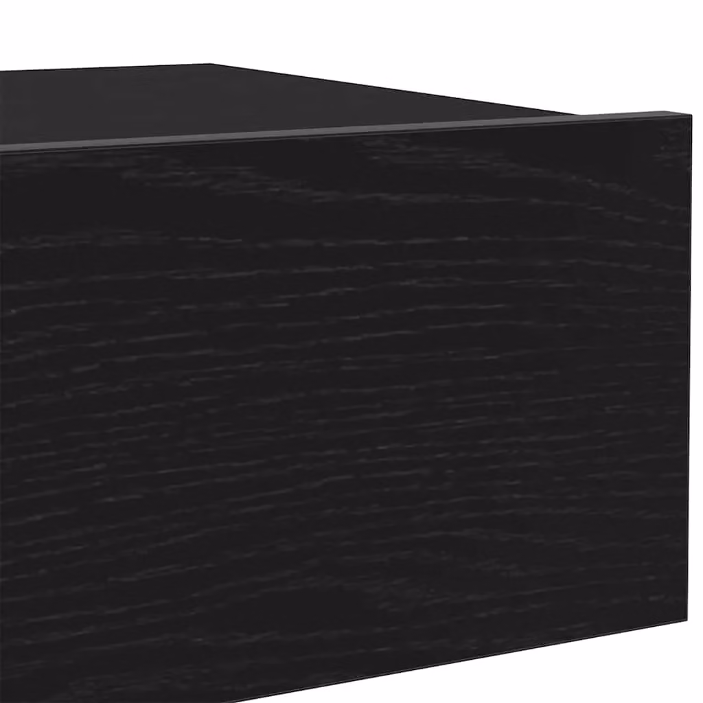 Berkfield Home Modern TV Cabinet with LED Lights in Black Oak, W: 60 cm, D: 35 cm, H: 15.5 cm – 5