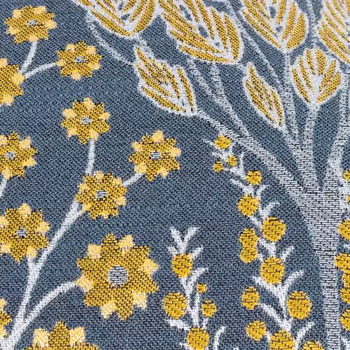 Wylder Ophelia Floral Jacquard Square Cushion in Blue, W/D/H: 50 x 50 x 50 cm – 4