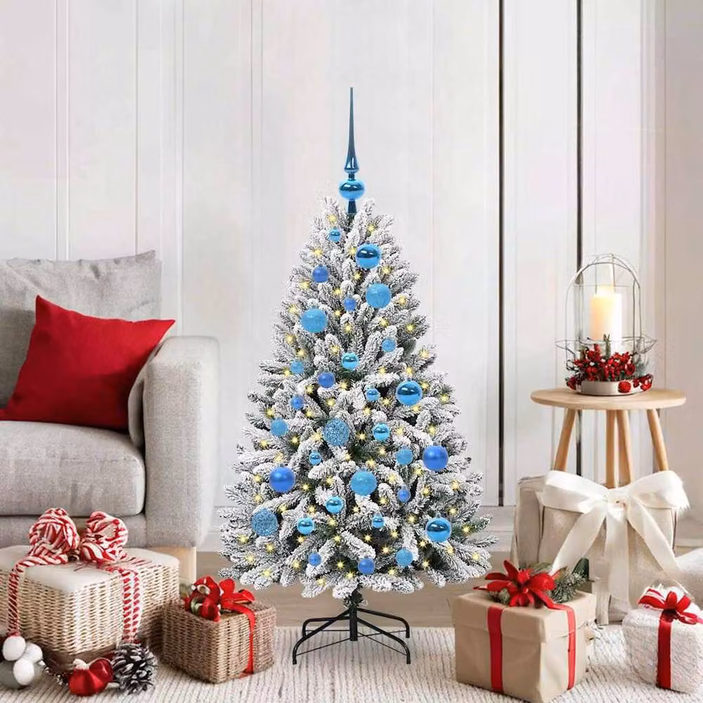 Berkfield Home Elegant Artificial Christmas Tree in Green and White, Height: 120 cm – 2