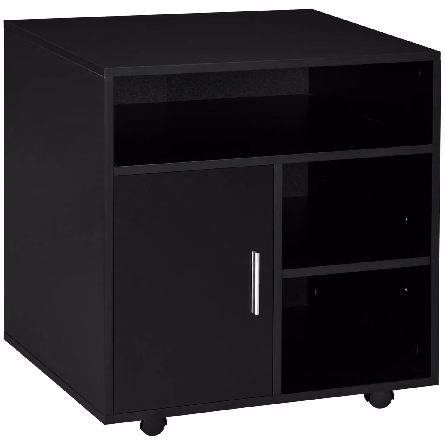 HOMCOM Multi-Storage Printer Unit with 5 Compartments in Black – 2