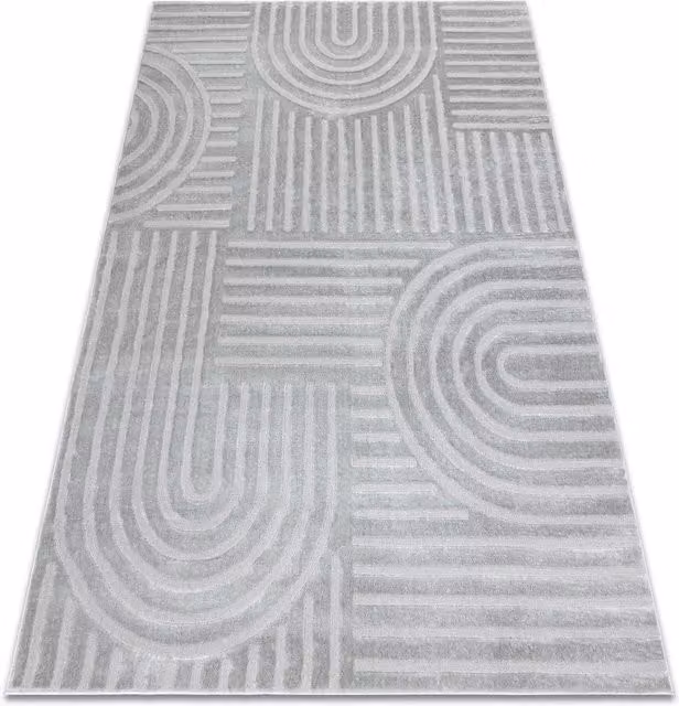 RugsX Balance Grey Rectangular Rug with High-Low Effect, W: 200 cm, L: 290 cm