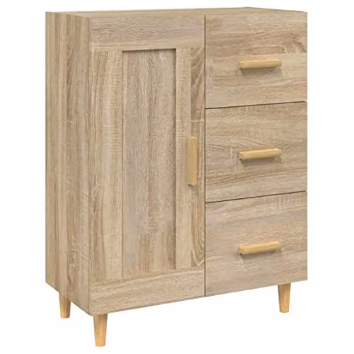vidaXL Modern Sideboard in Brown Sonoma Oak, W/D/H: 69.5 x 34 x 90 cm