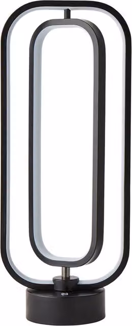 ValueLights Infinity Integrated LED Adjustable Revolving Table Lamp in Black