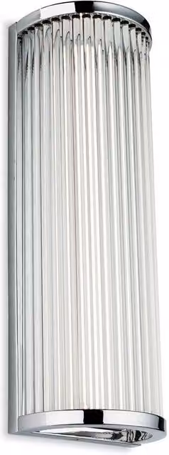 Netlighting Jewel Integrated LED Bathroom Flush Wall Light in Chrome with Transparent Glass Rods, IP44