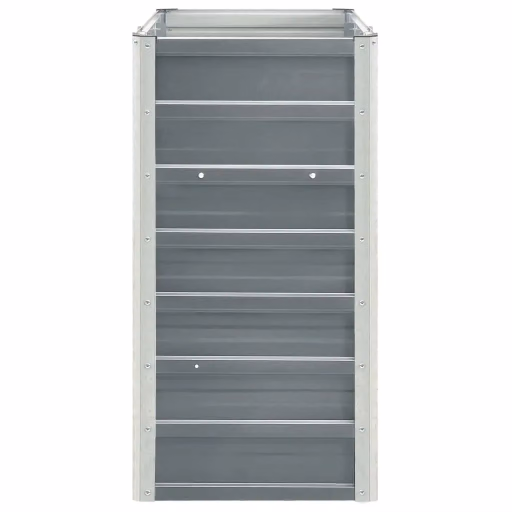 Berkfield Home Garden Galvanised Steel Raised Bed in Grey, W/D/H: 240 x 40 x 77 cm – 3
