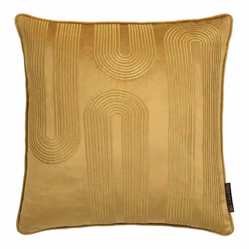 Ulster Weavers Diva Embroidery Velvet Filled Cushion in Yellow, W/D/H: 43 x 43 x 43 cm – 2