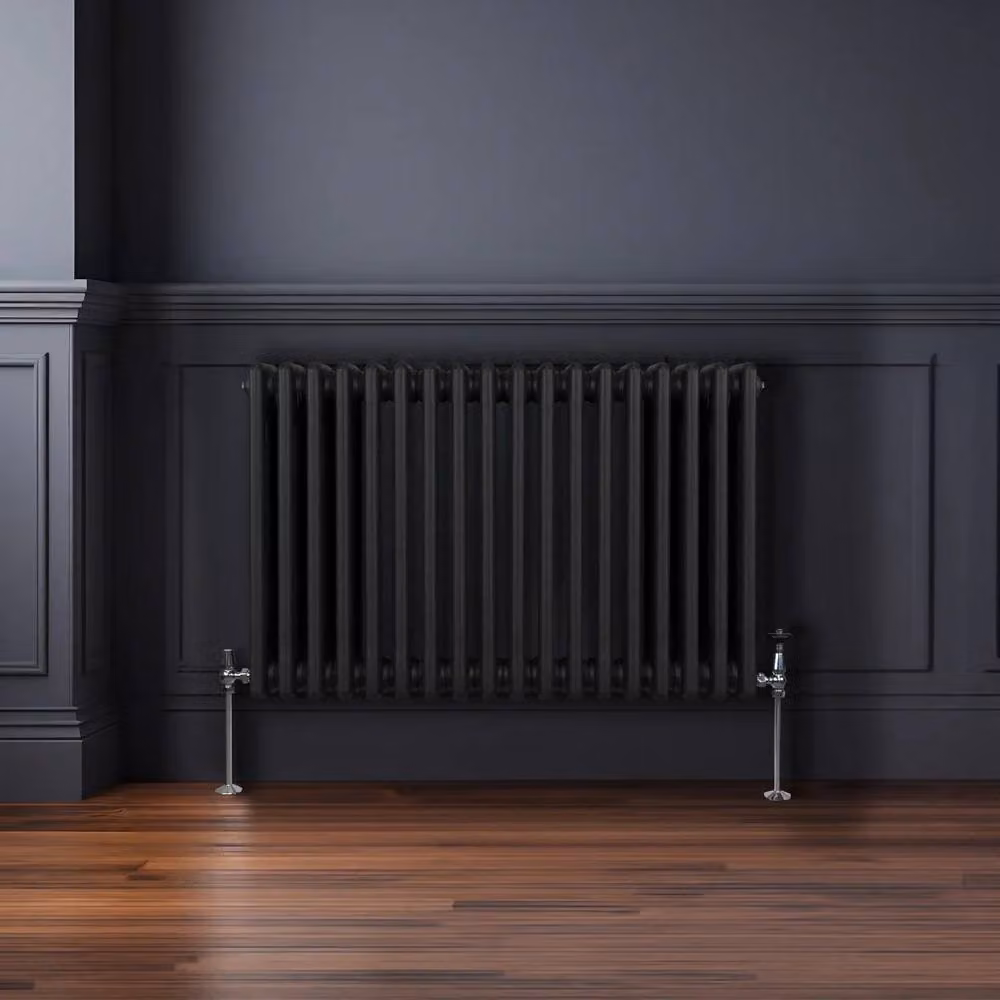 Monstershop Traditional 3 Column Steel Radiator in Black, W/H: 60.0 x 83.2 cm – 4