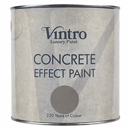Vintro Concrete Effect Dispersion Paint in Dark Grey, 2.5L