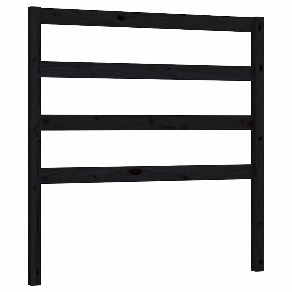 Berkfield Home Black Solid Pine Wood Bed Headboard, W/D/H: 95 x 4 x 100 cm – 2