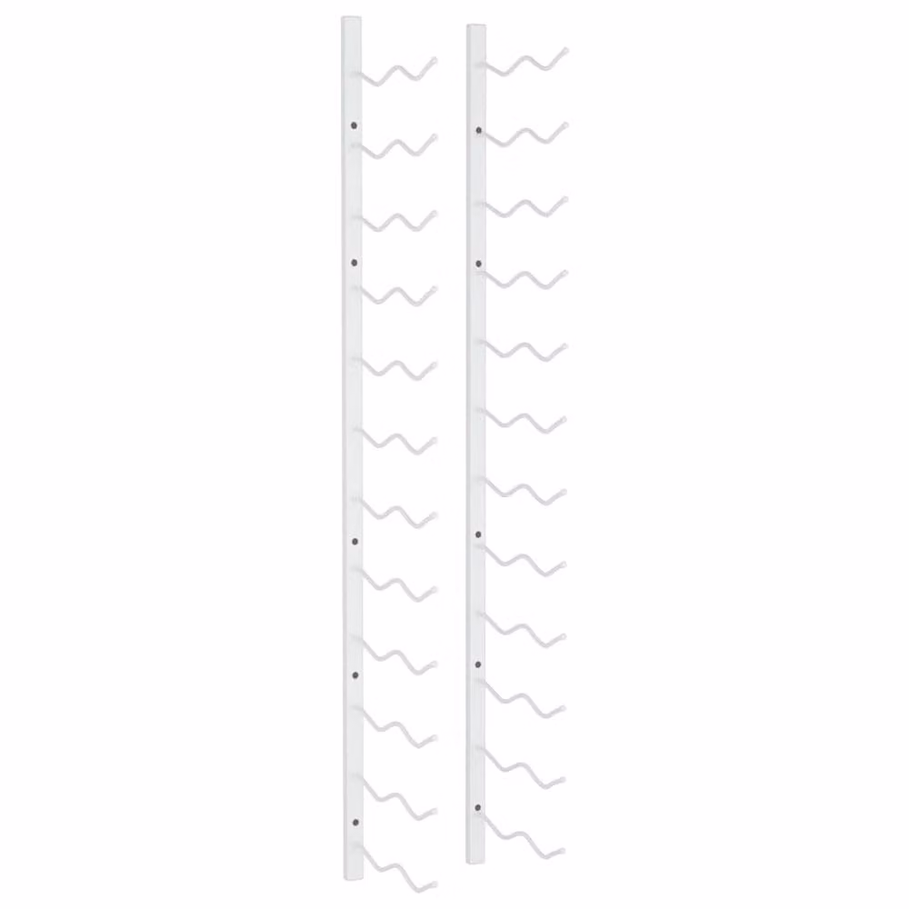 Berkfield Home Wall Mounted White Metal Wine Rack for 24 Bottles – 3