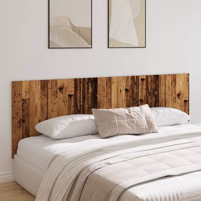 Berkfield Home Classic Wall Mount Headboard in Old Wood Brown, W: 240 cm, D: 1.5 cm, H: 80 cm