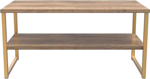 2 U Tamworth XXL Coffee Table in Dark Brown and Gold