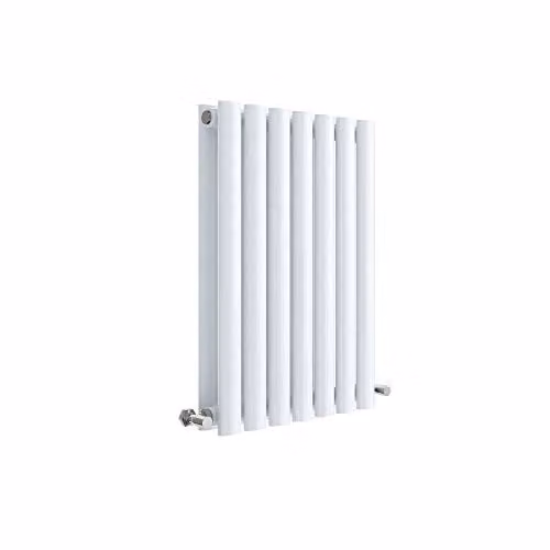 Nuie HL337D Revive Modern Horizontal Double Panel Wall Mounted Designer Radiator, White, W: 60 cm, H: 41.2 cm, D: 7.8 cm