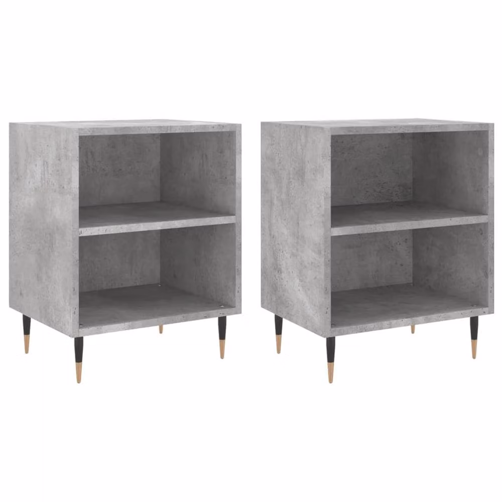 Berkfield Home Elegant Bedside Cabinets, 2 Piece Set, Concrete Grey, W: 40 cm, D: 30 cm, H: 50 cm – 3