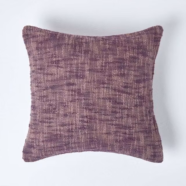 Homescapes Nirvana Cotton Cushion Cover in Mauve, W: 60 cm