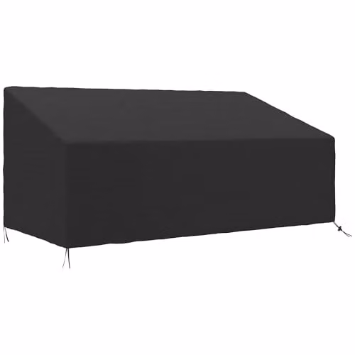 Outsunny 3 Seater Garden Sofa Cover in Black, W/D/H: 218 x 111 x 101 cm