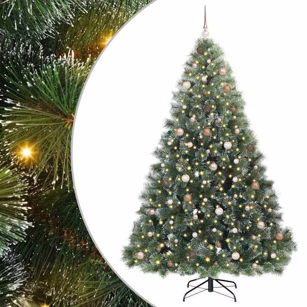 Berkfield Home Artificial Green Christmas Tree with 300 LEDs, Height: 240 cm – 2