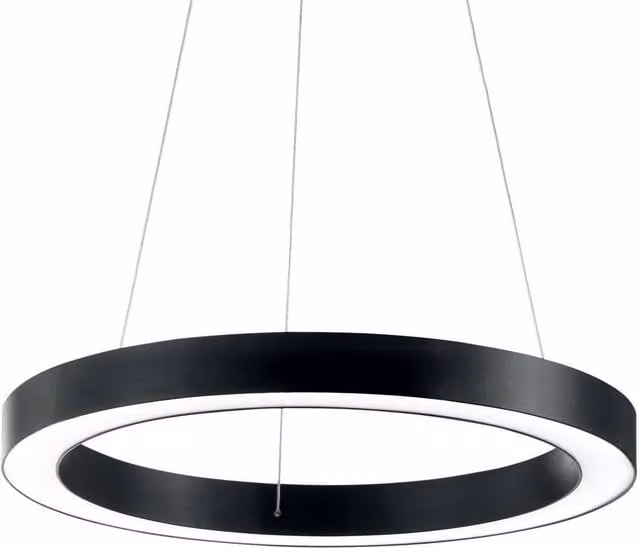 Ideal Lux Oracle Integrated LED Medium Ceiling Pendant in Black with 3000K Warm White Light