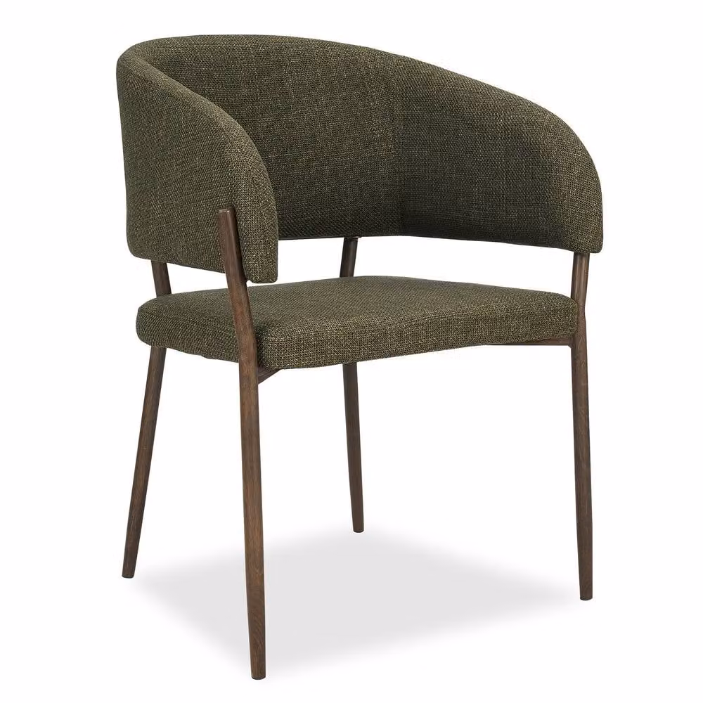 VonHaus Oxford Set of 6 Upholstered Dining Chairs in Green with Dark Wood Effect Legs – 8