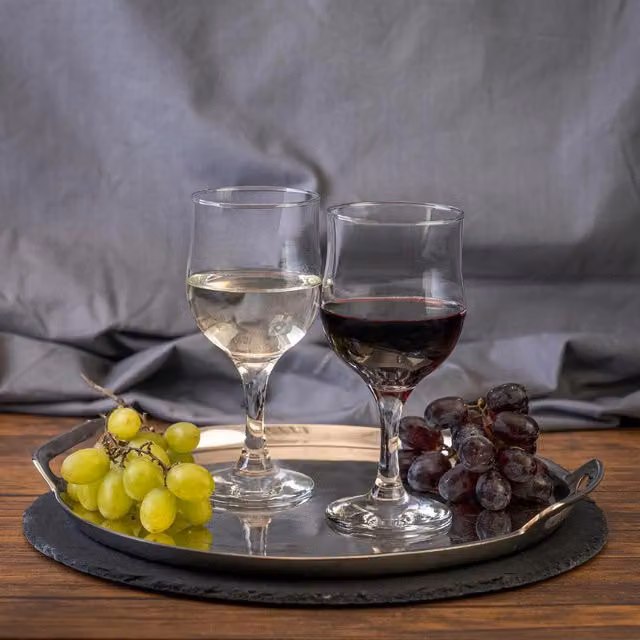 LAV Transparent Yellow Wine Glass, Pack of 6, 320 ml