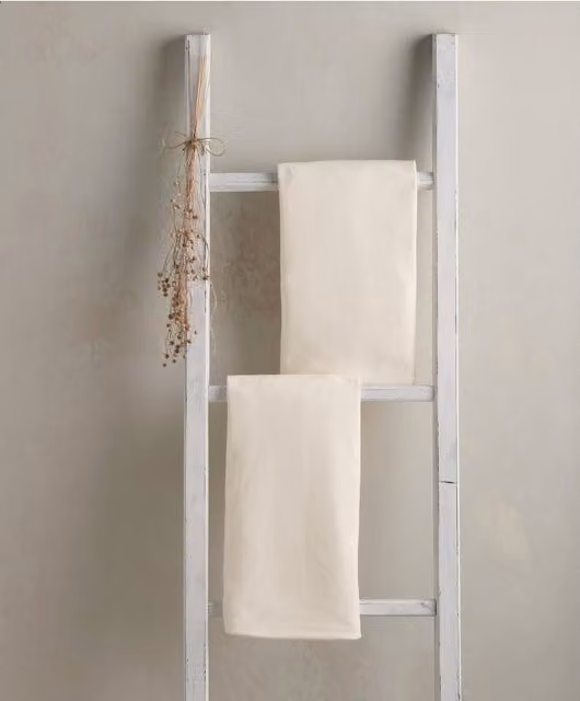 Mamas & Papas Cotton Essentials Cotbed Fitted Sheets, 2 Pack, Beige and White
