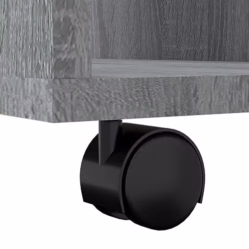 vidaXL Rolling Cabinet in Grey Sonoma, W: 60 cm, D: 35 cm, H: 75 cm, Made of Engineered Wood – 5