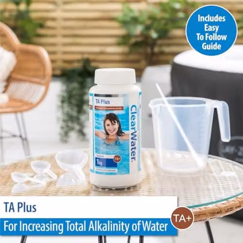 Clearwater TA Plus Alkalinity Increaser Powder for Hot Tubs, Spas and Pools, 1kg – 2