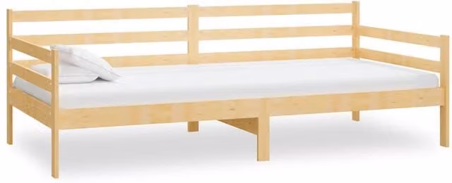 Berkfield Home Scandinavian Day Bed in Natural Solid Pinewood, W/D/H: 90 x 200 cm – 1