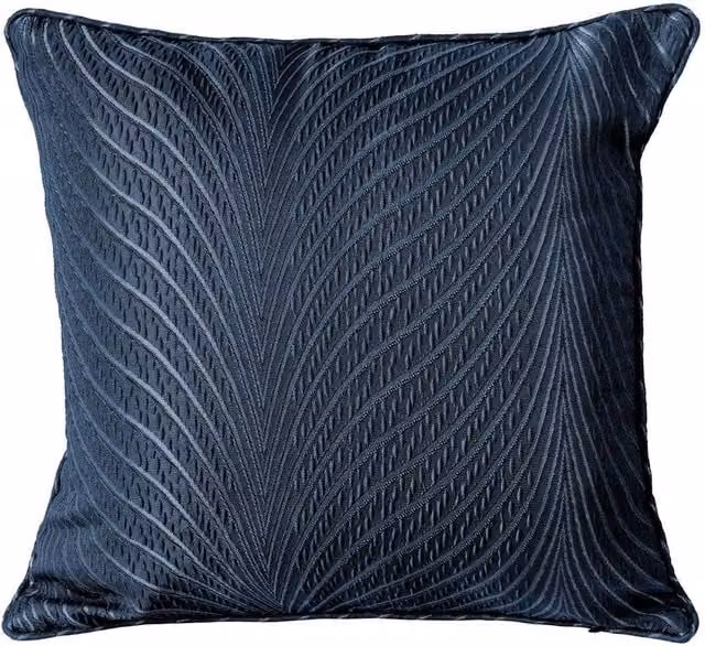 New Edge Blinds Wave Collection Cushion Cover in Blue, W/D/H: 43 x 43 x 43 cm