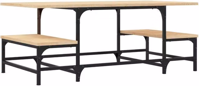 Berkfield Home Sonoma Oak Coffee Table in Brown, W: 100 cm, D: 50.5 cm, H: 40 cm – 1