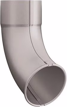 Lindab Galvanised Steel Downpipe Shoe, 75mm, Silver Metallic
