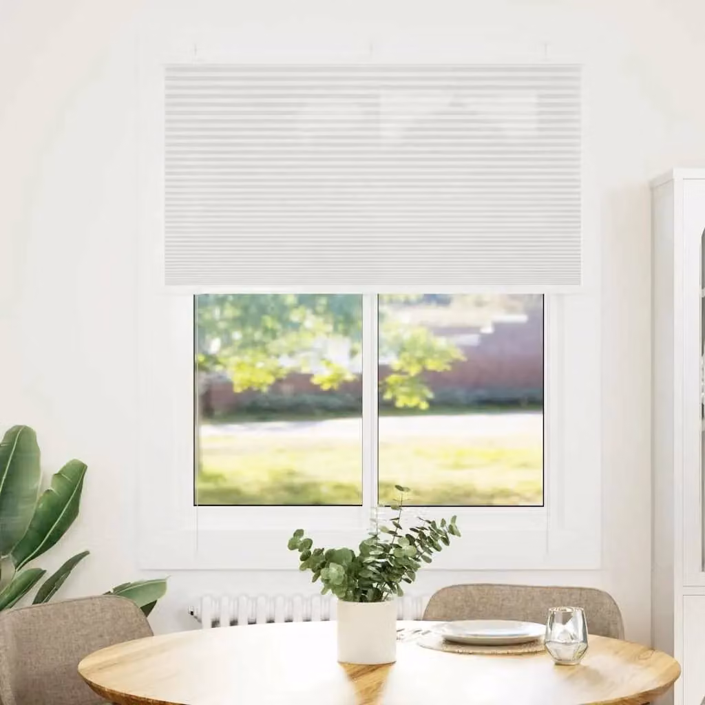 Berkfield Home Single Pleat Corded Blind in Light Grey, W: 110 cm, H: 150 cm, Polyester Fabric