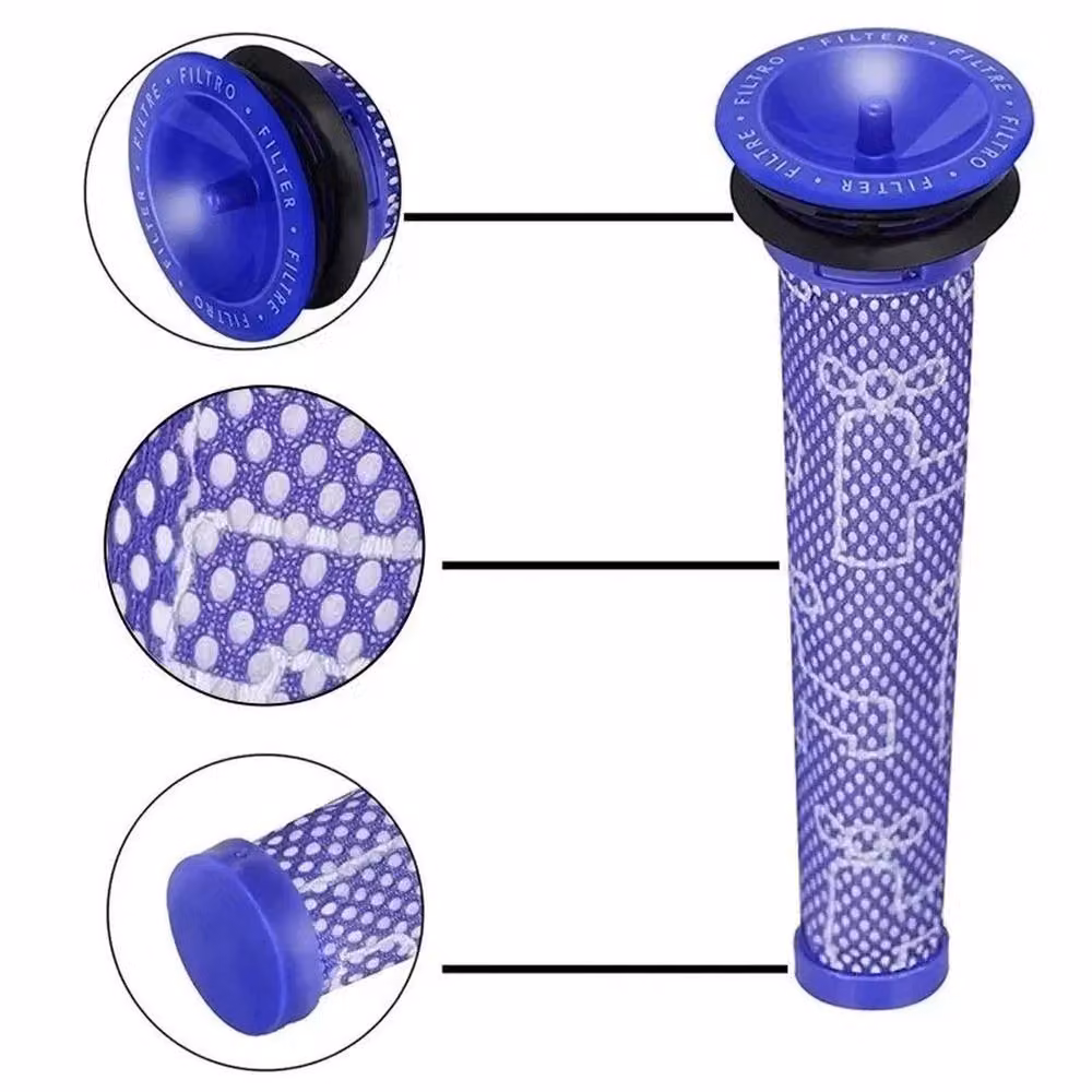 FLAVORA 6 Piece Washable Pre Motor Filter for Vacuum Hoover, Blue – 3