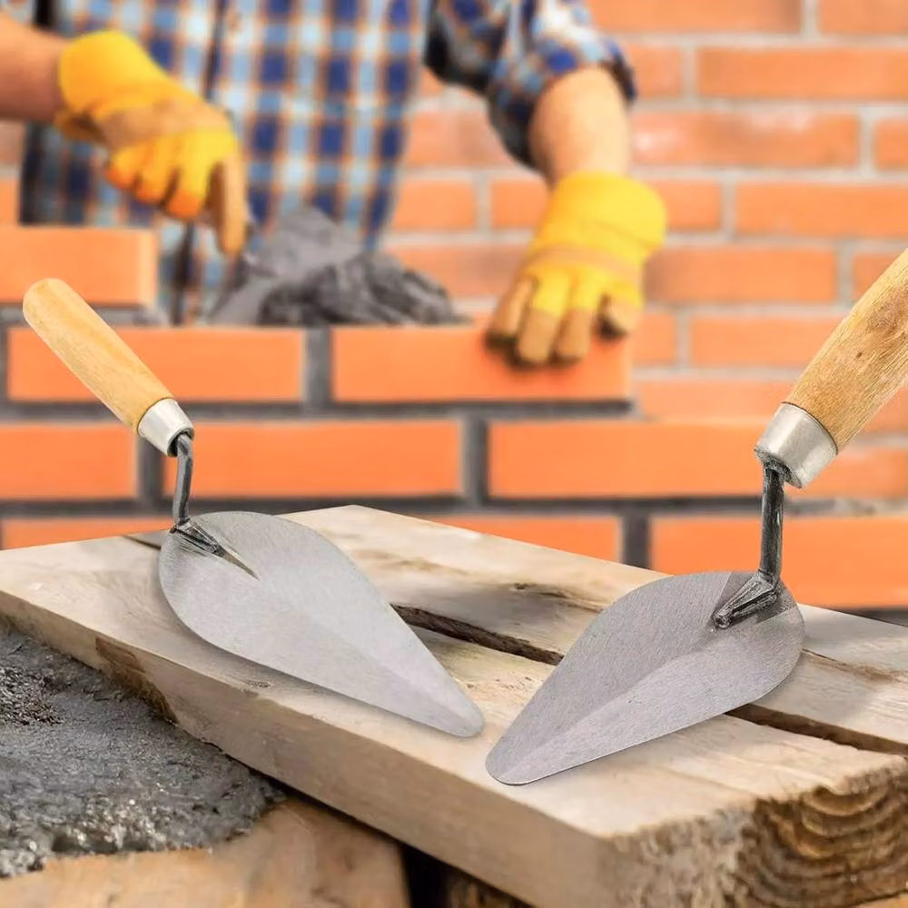 BARGAINS-GALORE Steel Pointing Trowel with Wooden Handle in Silver and Multicolour, 2 x 5 Inch – 2