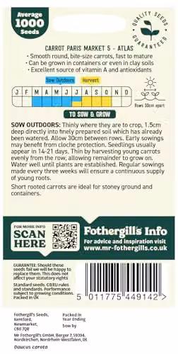 Mr Fothergill's Oh Sow Simple Orange Carrot Vegetable Seeds – 2