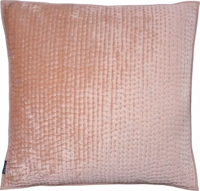 Brooklands Pink Velvet Quilted Square Cushion