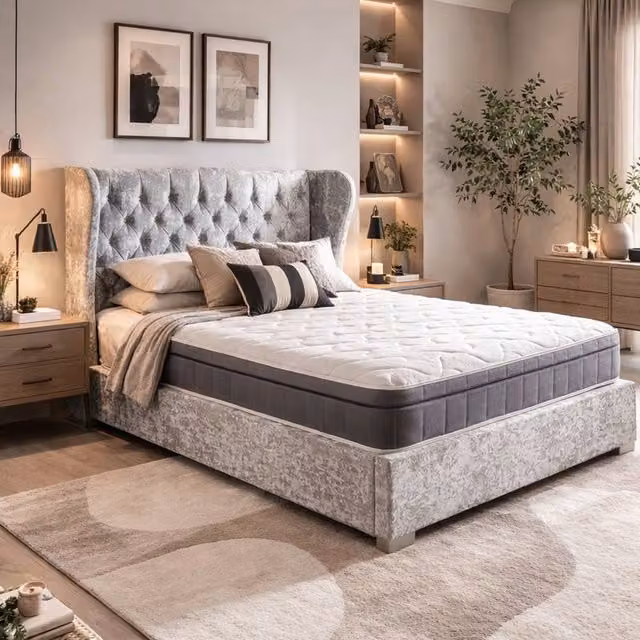 Aspire CloudRest Pocket Hybrid Euro Top Mattress, Medium Comfort, White, W/D/H: 200 x 200 x 23 cm – 1
